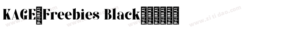 KAGE-Freebies Black字体转换